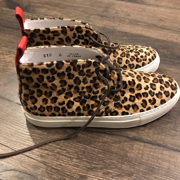 Del Toro Shoes Del Toro Leopard Print Pony Hair Chukka